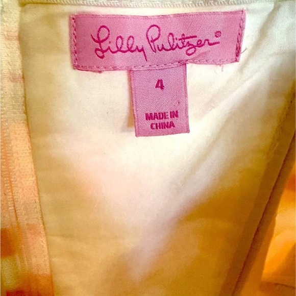 Vintage Lilly Pulitzer Floral Cotton No Slip Strapless Dress Sz 4 Like New - Picture 2 of 3